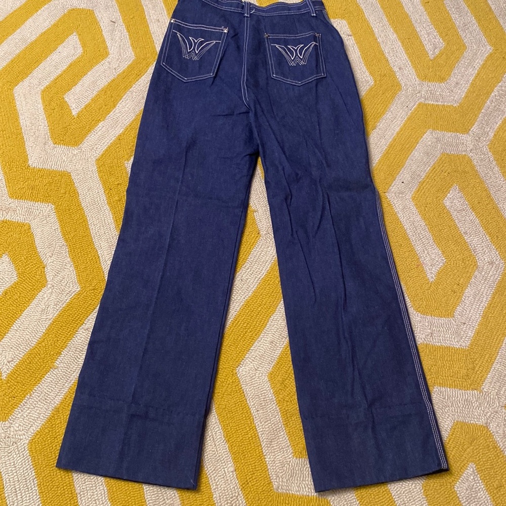 Vintage 1970s Sears Women’s Jeans – VTG Size 12, MOD Size 4-6 – Wide Leg